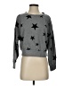 Pink Rose Stars Gray Pullover Sweater Size S - photo 1