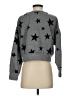 Pink Rose Stars Gray Pullover Sweater Size S - photo 2