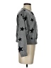Pink Rose Stars Gray Pullover Sweater Size S - photo 4