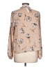 Monteau 100% Polyester Floral Tan Long Sleeve Blouse Size L - photo 2