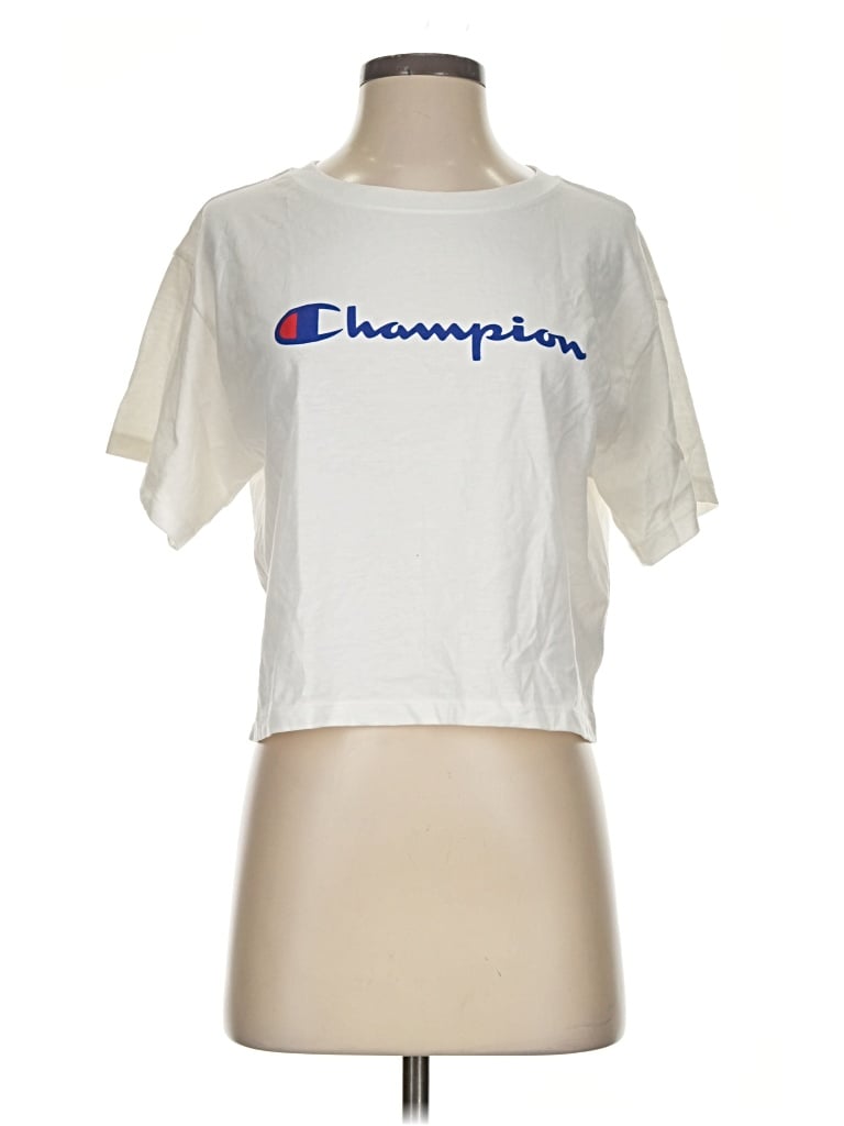 Pre-owned Champion Short Sleeve T-shirt In White