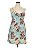 Mudd Floral Blue Casual Dress Size XXL - photo 1