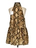 Lavender Brown 100% Polyester Animal Print Brown Gold Tank Top Size S - photo 2