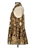 Lavender Brown 100% Polyester Animal Print Brown Gold Tank Top Size S - photo 5