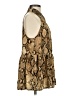 Lavender Brown 100% Polyester Animal Print Brown Gold Tank Top Size S - photo 4