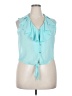 Iris Los Angeles 100% Polyester Teal Sleeveless Blouse Size 3X - photo 1