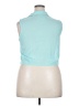 Iris Los Angeles 100% Polyester Teal Sleeveless Blouse Size 3X - photo 2