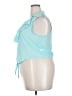 Iris Los Angeles 100% Polyester Teal Sleeveless Blouse Size 3X - photo 5