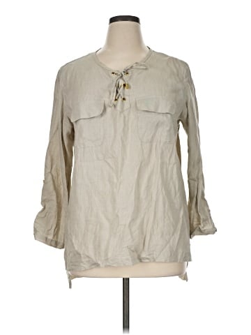 Company Ellen Tracy 3/4 Sleeve Button-Down Shirt (view 1)