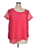 Rafaella 100% Polyester Red Short Sleeve Blouse Size XL - photo 1