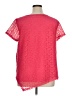 Rafaella 100% Polyester Red Short Sleeve Blouse Size XL - photo 2