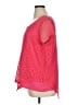 Rafaella 100% Polyester Red Short Sleeve Blouse Size XL - photo 5