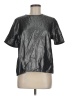 Express Metallic Silver Short Sleeve Top Size M - photo 1