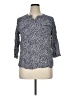 dalia 100% Rayon Blue 3/4 Sleeve Blouse Size XL - photo 1