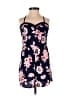 Band of Gypsies 100% Polyester Floral Blue Romper Size M - photo 1