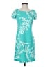 Sunny Leigh Print Teal Casual Dress Size XS - photo 1