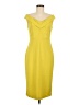 ECI Solid Yellow Cocktail Dress Size 6 - photo 1
