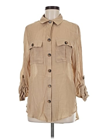 BKE 3/4 Sleeve Button-Down Shirt (view 1)