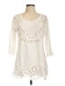 Solitaire 100% Rayon Ivory 3/4 Sleeve Blouse Size L - photo 1