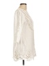 Solitaire 100% Rayon Ivory 3/4 Sleeve Blouse Size L - photo 4