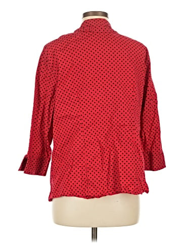 Fashion Bug 3/4 Sleeve Button-Down Shirt (view 2)