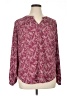 Fun2Fun 100% Polyester Burgundy Long Sleeve Blouse Size XL - photo 1