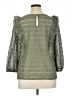 Garnet Hill 100% Polyester Green Long Sleeve Blouse Size 16 - photo 2