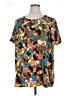 BLOOMCHIC 100% Polyester Floral Brown Short Sleeve T-Shirt Size 14 - 16 - photo 1
