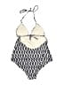 Eberjey Chevron-herringbone Ivory One Piece Swimsuit Size M - photo 2