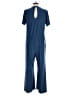 The ZigZag Stripe 100% Polyester Solid Blue Jumpsuit Size L - photo 2