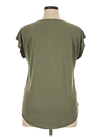 Green Envelope Short Sleeve Top (view 2)