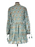 Oliphant 100% Cotton Paisley Teal Casual Dress Size L - photo 2