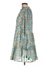 Oliphant 100% Cotton Paisley Teal Casual Dress Size L - photo 5