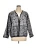 Chico's Design 100% Silk Print Gray Jacket Size XL (3) - photo 1
