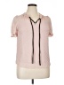 Monteau 100% Polyester Pink Short Sleeve Blouse Size XL - photo 1