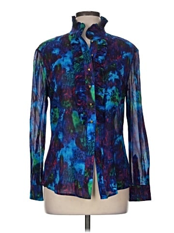 St. John Long Sleeve Silk Top (view 1)