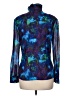 St. John Print Blue Long Sleeve Silk Top Size 8 - photo 2