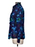 St. John Print Blue Long Sleeve Silk Top Size 8 - photo 5