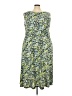 North Style Print Green Casual Dress Size 24 - photo 1