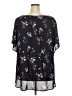 PREMISE 100% Polyester Black Short Sleeve Blouse Size 3X - photo 2