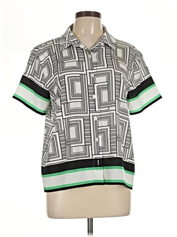 Karl Lagerfeld Paris Short Sleeve Blouse (view 1)