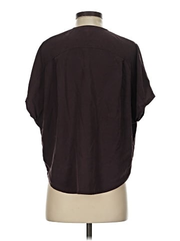 Vince. Short Sleeve Silk Top (view 2)