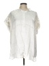Gold Hawk Ivory Short Sleeve Blouse Size L - photo 1