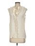 Vanessa Bruno 100% Silk Ivory Sleeveless Silk Top Size EU 36 / US 6 - photo 1
