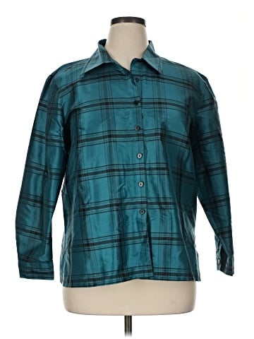 Coldwater Creek 3/4 Sleeve Silk Top (view 1)