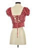 Sim & Sam 100% Rayon Red Short Sleeve Blouse Size S - photo 2