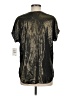 Trouve 100% Polyester Metallic Black Short Sleeve Blouse Size M - photo 2