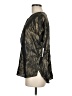 Trouve 100% Polyester Metallic Black Short Sleeve Blouse Size M - photo 5
