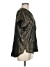 Trouve 100% Polyester Metallic Black Short Sleeve Blouse Size M - photo 4