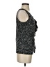 Elle 100% Polyester Black Sleeveless Top Size S - photo 4